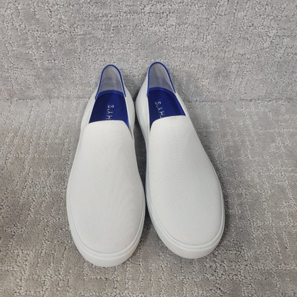 Rothy's The Sneaker Women's Size 10 Bright White Round Toe Textile Slip On Shoe - Picture 3 of 7